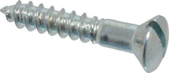 Value Collection - #5, 3/4" Length Under Head, Slotted Drive, Oval Head Wood Screw - ASME B18.6.1, Zinc Plated Steel, Grade 2 - Americas Industrial Supply