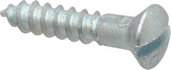 Value Collection - #6, 3/4" Length Under Head, Slotted Drive, Oval Head Wood Screw - ASME B18.6.1, Zinc Plated Steel, Grade 2 - Americas Industrial Supply