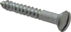 Value Collection - #6, 1" Length Under Head, Slotted Drive, Oval Head Wood Screw - ASME B18.6.1, Zinc Plated Steel, Grade 2 - Americas Industrial Supply