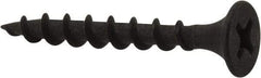 Value Collection - #6, 1-1/4" OAL, Phillips Drive Bugle Head, Steel Drywall Screws - Black Phosphate Finish, Grade 2 - Americas Industrial Supply