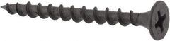 Value Collection - #6, 1-5/8" OAL, Phillips Drive Bugle Head, Steel Drywall Screws - Black Phosphate Finish, Grade 2 - Americas Industrial Supply