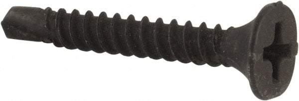 Value Collection - #6, 1" OAL, Phillips Drive Bugle Head, Steel Drywall Screws - Black Phosphate Finish, Grade 2 - Americas Industrial Supply