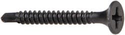 Value Collection - #6, 1-1/4" OAL, Phillips Drive Bugle Head, Steel Drywall Screws - Black Phosphate Finish, Grade 2 - Americas Industrial Supply