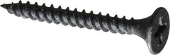 Value Collection - #6, 1-5/8" OAL, Phillips Drive Bugle Head, Steel Drywall Screws - Black Phosphate Finish, Grade 2 - Americas Industrial Supply