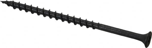 Value Collection - #8, 3" OAL, Phillips Drive Bugle Head Wood Screw - Black Phosphate Finish Steel, Grade 2 - Americas Industrial Supply