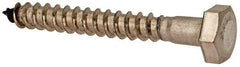 Value Collection - 1/4" Screw, 2" Length Under Head, Stainless Steel, Hex Head Lag Screw - Grade 18-8, Uncoated - Americas Industrial Supply