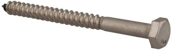 Value Collection - 1/4" Screw, 3" Length Under Head, Stainless Steel, Hex Head Lag Screw - Grade 18-8, Uncoated - Americas Industrial Supply