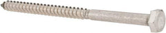 Value Collection - 1/4" Screw, 4" Length Under Head, Stainless Steel, Hex Head Lag Screw - Grade 18-8, Uncoated - Americas Industrial Supply