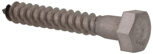 Value Collection - 5/16" Screw, 2" Length Under Head, Stainless Steel, Hex Head Lag Screw - Grade 18-8, Uncoated - Americas Industrial Supply
