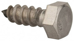 Value Collection - 3/8" Screw, 1" Length Under Head, Stainless Steel, Hex Head Lag Screw - Grade 18-8, Uncoated - Americas Industrial Supply