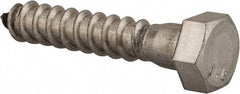 Value Collection - 3/8" Screw, 2" Length Under Head, Stainless Steel, Hex Head Lag Screw - Grade 18-8, Uncoated - Americas Industrial Supply