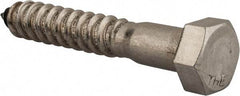 Value Collection - 1/2" Screw, 3" Length Under Head, Stainless Steel, Hex Head Lag Screw - Grade 18-8, Uncoated - Americas Industrial Supply