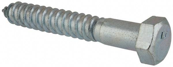 Value Collection - 3/4" Screw, 5" Length Under Head, Steel, Hex Head Lag Screw - Zinc Plated, Grade 2 - Americas Industrial Supply