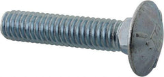 Value Collection - 5/16-18 UNC 1-1/2" Length Under Head, Standard Square Neck, Carriage Bolt - Grade 5 Steel, Zinc Trivalent Chromate Finish - Americas Industrial Supply