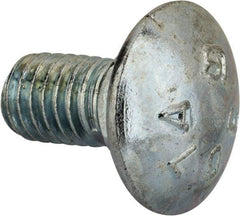 Value Collection - 3/8-16 UNC 3/4" Length Under Head, Standard Square Neck, Carriage Bolt - Grade 2 Steel, Zinc-Plated Finish - Americas Industrial Supply