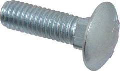 Value Collection - 3/8-16 UNC 1-1/4" Length Under Head, Standard Square Neck, Carriage Bolt - Grade 2 Steel, Zinc-Plated Finish - Americas Industrial Supply