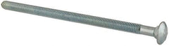 Value Collection - 3/8-16 UNC 7" Length Under Head, Standard Square Neck, Carriage Bolt - Grade 2 Steel, Zinc-Plated Finish - Americas Industrial Supply