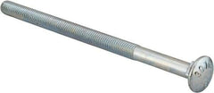 Value Collection - 1/2-13 UNC 8-1/2" Length Under Head, Standard Square Neck, Carriage Bolt - Grade 2 Steel, Zinc-Plated Finish - Americas Industrial Supply