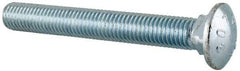 Value Collection - 5/8-11 UNC 5" Length Under Head, Standard Square Neck, Carriage Bolt - Grade 2 Steel, Zinc-Plated Finish - Americas Industrial Supply