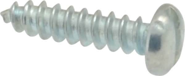Value Collection - #2 Pan Head Slotted Sheet Metal Screw - Steel, 3/8" Length Under Head, Grade 2 - Americas Industrial Supply