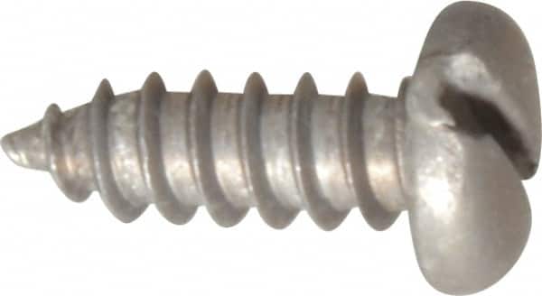 Value Collection - #8 Pan Head Slotted Sheet Metal Screw - Aluminum, 1/2" Length Under Head, ASME B18.6.4 - Americas Industrial Supply