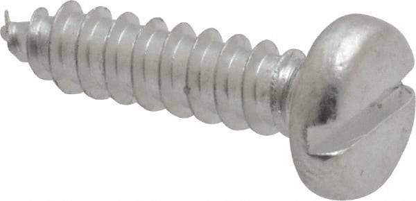 Value Collection - #10 Pan Head Slotted Sheet Metal Screw - Aluminum, 3/4" Length Under Head, ASME B18.6.3 & ASME B18.6.4 - Americas Industrial Supply