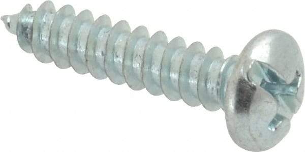 Value Collection - #8 Pan Head Slotted Phillips Sheet Metal Screw - Steel, 3/4" Length Under Head, Grade 2 - Americas Industrial Supply