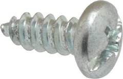 Value Collection - #10 Pan Head Slotted Phillips Sheet Metal Screw - Steel, 1/2" Length Under Head, Grade 2 - Americas Industrial Supply