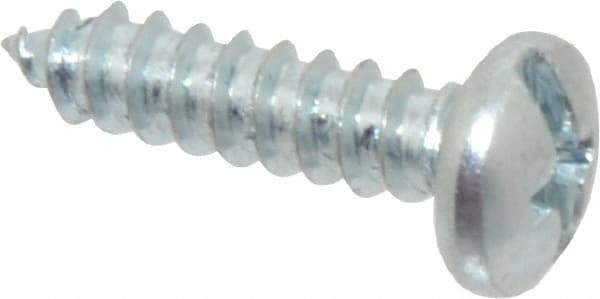 Value Collection - #10 Pan Head Slotted Phillips Sheet Metal Screw - Steel, 3/4" Length Under Head, Grade 2 - Americas Industrial Supply