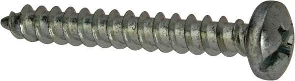 Value Collection - #10 Pan Head Slotted Phillips Sheet Metal Screw - Steel, 1-1/2" Length Under Head, Grade 2 - Americas Industrial Supply
