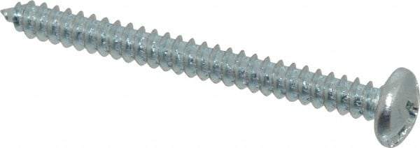 Value Collection - #10 Pan Head Slotted Phillips Sheet Metal Screw - Steel, 2" Length Under Head, Grade 2 - Americas Industrial Supply