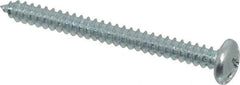 Value Collection - #10 Pan Head Slotted Phillips Sheet Metal Screw - Steel, 2" Length Under Head, Grade 2 - Americas Industrial Supply