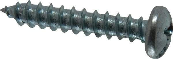 Value Collection - #12 Pan Head Slotted Phillips Sheet Metal Screw - Steel, 1-1/4" Length Under Head, Grade 2 - Americas Industrial Supply