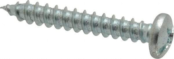 Value Collection - #12 Pan Head Slotted Phillips Sheet Metal Screw - Steel, 1-1/2" Length Under Head, Grade 2 - Americas Industrial Supply