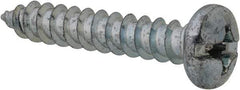Value Collection - #14 Pan Head Slotted Phillips Sheet Metal Screw - Steel, 1-1/2" Length Under Head, Grade 2 - Americas Industrial Supply