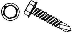 Value Collection - #8, Pan Head, Phillips Drive, 5/8" Length Under Head, #2 Point, Self Drilling Screw - Grade 1016-1024 Steel, Zinc-Plated Finish - Americas Industrial Supply