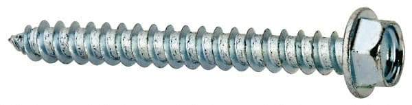 Value Collection - #8 Hex Washer Head Sheet Metal Screw - Steel, 1-1/2" Length Under Head, Grade 2 - Americas Industrial Supply