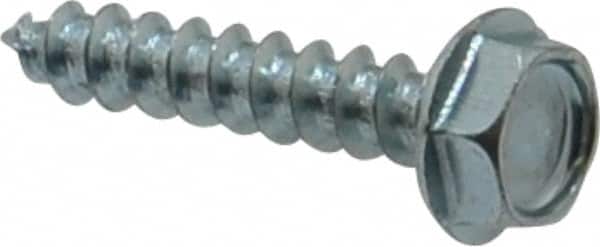 Value Collection - #10 Hex Washer Head Sheet Metal Screw - Steel, 1" Length Under Head, Grade 2 - Americas Industrial Supply