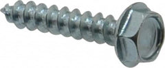 Value Collection - #10 Hex Washer Head Sheet Metal Screw - Steel, 1" Length Under Head, Grade 2 - Americas Industrial Supply