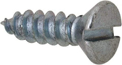 Value Collection - #6 Flat Head Slotted Sheet Metal Screw - Steel, 1/2" OAL, Grade 2 - Americas Industrial Supply