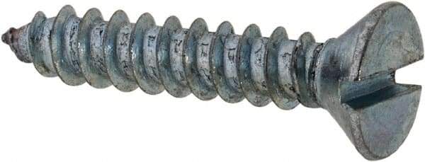Value Collection - #6 Flat Head Slotted Sheet Metal Screw - Steel, 3/4" OAL, Grade 2 - Americas Industrial Supply