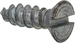Value Collection - #7 Flat Head Slotted Sheet Metal Screw - Steel, 1/2" OAL, Grade 2 - Americas Industrial Supply
