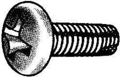 Value Collection - #10-24 UNC Thread, 5/8" Length Under Head, Phillips Drive Steel Thread Cutting Screw - Pan Head, Grade 2, Point Type F, Zinc-Plated Finish - Americas Industrial Supply