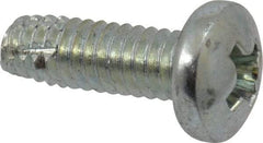 Value Collection - #8-32 UNC Thread, 1/2" Length Under Head, Phillips Drive Steel Thread Cutting Screw - Pan Head, Grade 2, Point Type F, Zinc-Plated Finish - Americas Industrial Supply