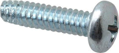 Value Collection - #10-24 UNC Thread, 3/4" Length Under Head, Phillips Drive Steel Thread Cutting Screw - Pan Head, Grade 2, Point Type F, Zinc-Plated Finish - Americas Industrial Supply