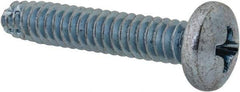 Value Collection - #10-24 UNC Thread, 1" Length Under Head, Phillips Drive Steel Thread Cutting Screw - Pan Head, Grade 2, Point Type F, Zinc-Plated Finish - Americas Industrial Supply
