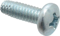 Value Collection - 1/4-20 UNC Thread, 3/4" Length Under Head, Phillips Drive Steel Thread Cutting Screw - Pan Head, Grade 2, Point Type F, Zinc-Plated Finish - Americas Industrial Supply