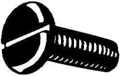 Value Collection - #10-24 UNC Thread, 3/4" Length Under Head, Slotted Drive Steel Thread Cutting Screw - Pan Head, Grade 2, Point Type F, Zinc-Plated Finish - Americas Industrial Supply