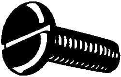 Value Collection - #8-32 UNC Thread, 1" Length Under Head, Slotted Drive Steel Thread Cutting Screw - Pan Head, Grade 2, Point Type F, Zinc-Plated Finish - Americas Industrial Supply