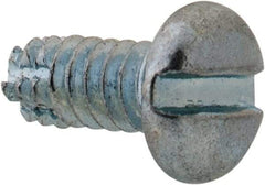 Value Collection - #6-32 UNC Thread, 5/16" Length Under Head, Slotted Drive Steel Thread Cutting Screw - Pan Head, Grade 2, Point Type F, Zinc-Plated Finish - Americas Industrial Supply